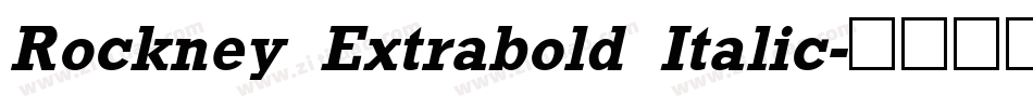 Rockney Extrabold Italic字体转换